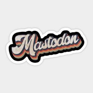 Mastodon KakeanKerjoOffisial VintageColor Sticker